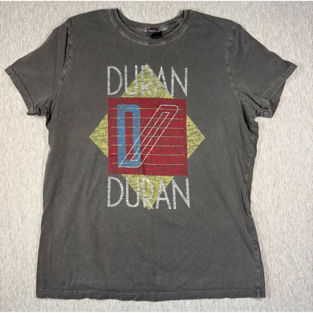 Duran Duran Shirt Large Gray Vintage Style Graphic Tee 80s New Wave Band Tee